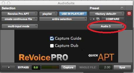 Audio Suite APT Sel Track